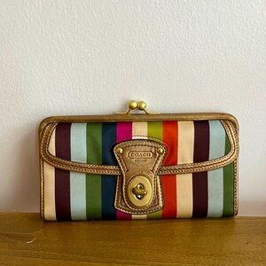Striped Coach Wallet